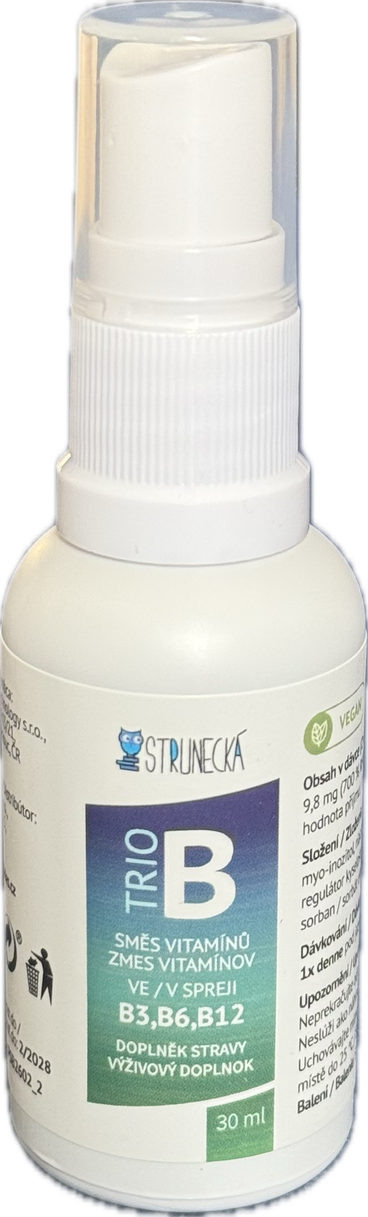 STRUNECKÁ Trio B – vitamin B6 + B9 + B12 ve spreji